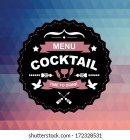 Cocktail bar menu, template design.Vector illustration.