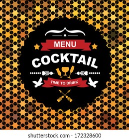 Cocktail bar menu, template design.Vector illustration.