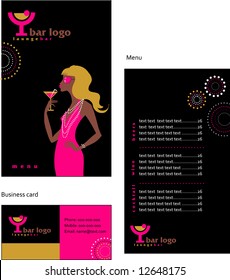 A cocktail and bar menu template, vector file include