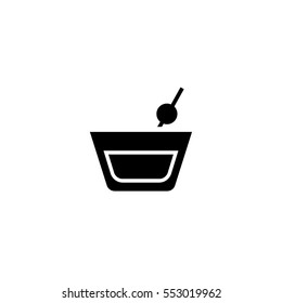 Cocktail black icon silhouette