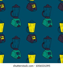 Cocktail blender seamless pattern. Original design for print or digital media.