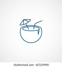 Cocktail Blue Icon On White Background