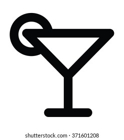 Cocktail Bold Line Vector Icon