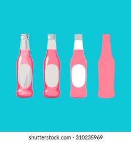 cocktail bottle vector illustration