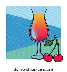 cocktail with cherries
