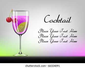 Cocktail with a cherry