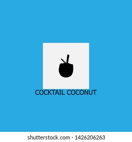 cocktail coconut icon sign signifier vector