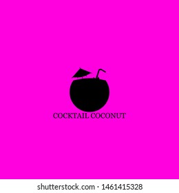cocktail coconut icon sign signifier vector