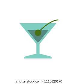 cocktail colored illustration. Element of colored food icon for mobile concept and web apps. Detailed cocktail icon can be used for web and mobile on white background