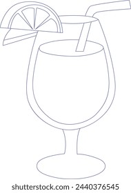 Cocktail coloring page for kid