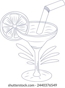 Cocktail coloring page for kid