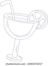 Cocktail coloring page for kid