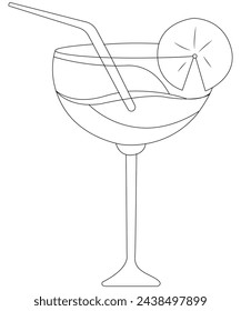 Cocktail coloring page for kids