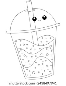 Cocktail coloring page for kids