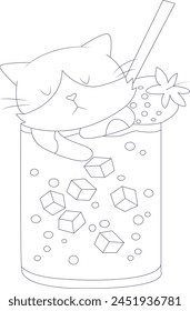 cocktail coloring page for kids