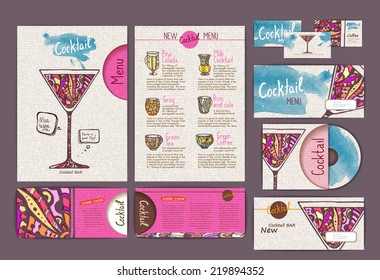 Cocktail concept design. Corporate identity