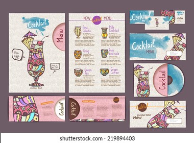 Cocktail concept design. Corporate identity