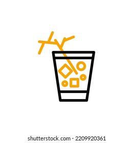 cocktail concept line icon. Simple element illustration. cocktail concept outline symbol design.