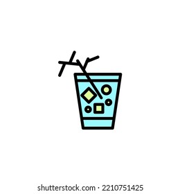 cocktail concept line icon. Simple element illustration. cocktail concept outline symbol design.