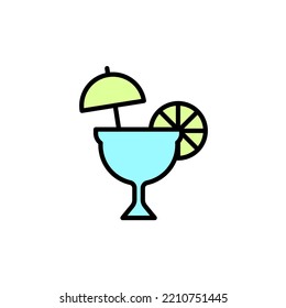 Cocktail concept line icon. Simple element illustration. Cocktail concept outline symbol design.