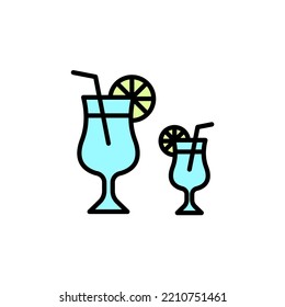 Cocktail Concept Line Icon. Einfache Elementgrafik. Cocktail Konzept Umrisssymbol Design.