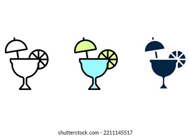 Cocktail concept line icon. Simple element illustration. Cocktail concept outline symbol design.