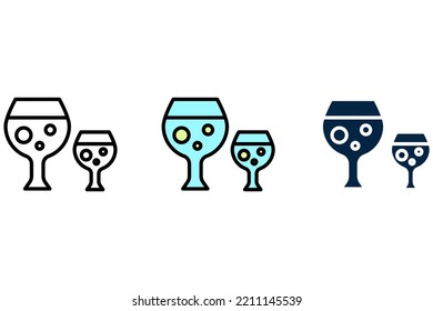 cocktail concept line icon. Simple element illustration. cocktail concept outline symbol design.