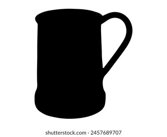 Cocktail copper mug silhouette vector art