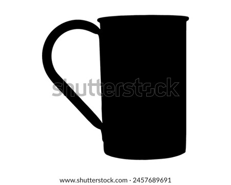 Cocktail copper mug silhouette vector art