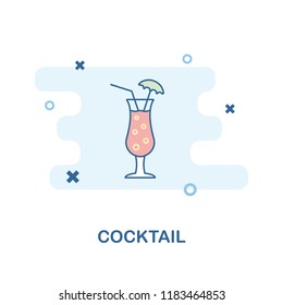 Cocktail creative icon in color. Simple element illustration. Cocktail concept symbol design from Bar and Restaurant collection. Perfect for web design, apps, software, print.