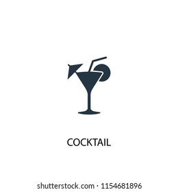 cocktail creative icon. Simple element illustration. cocktail concept symbol design from Summer collection. Can be used for web and mobile.