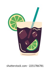 coctel cuba libre icono aislado