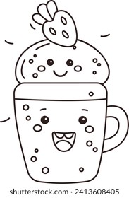 Ilustración vectorial de la copa de cóctel