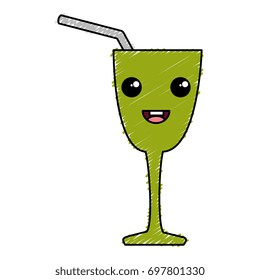 cocktail cup kawaii character