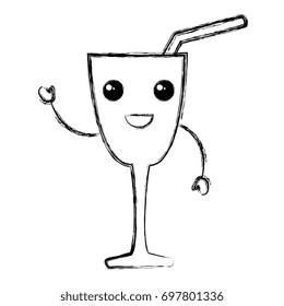 cocktail cup kawaii character