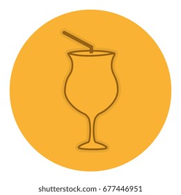 cocktail cup with straw