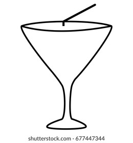 cocktail cup with straw