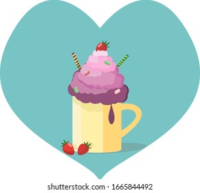Cocktailbecher und Strohhalme Vektorillustration