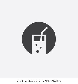 cocktail cutted identity template icon design element