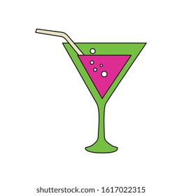 Cocktail design, Alcohol drink bar beverage liquid menu surprise restaurant and celebration theme Vector illustration