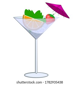 Cocktail design over white background, vector illustration.