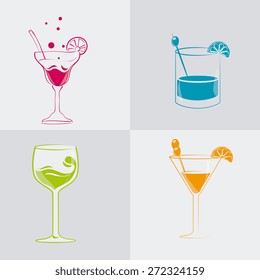 Cocktail design over white background, vector illustration. - Shutterstock ID 272324159