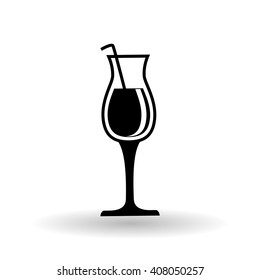 cocktail design over white background, vector illustration