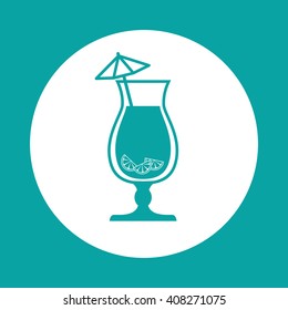 cocktail design over white background, vector illustration
