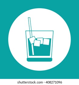cocktail design over white background, vector illustration