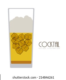 Cocktail design over white background,vector illustration