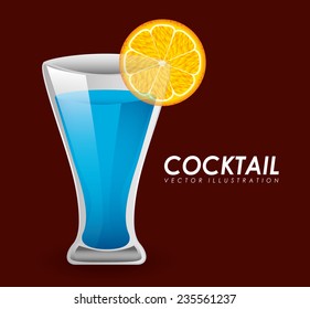 cocktail design, vector illustration