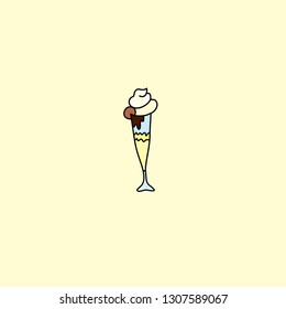 cocktail dessert ice cream vector
