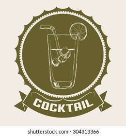 Cocktail digital design, vector illustration 10 eps graphic