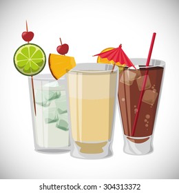 Cocktail digital design, vector illustration 10 eps graphic